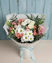 Букет цветов из:  Розы, Лизиантусы и Хризантемы #REPLACE_PRED# Покровке Воронежской области