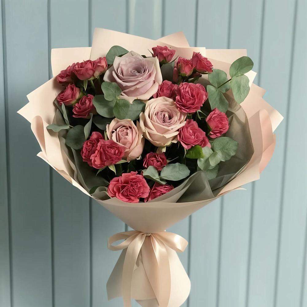 Букет цветов из: Гвоздики и Розы в Покровке Воронежской области