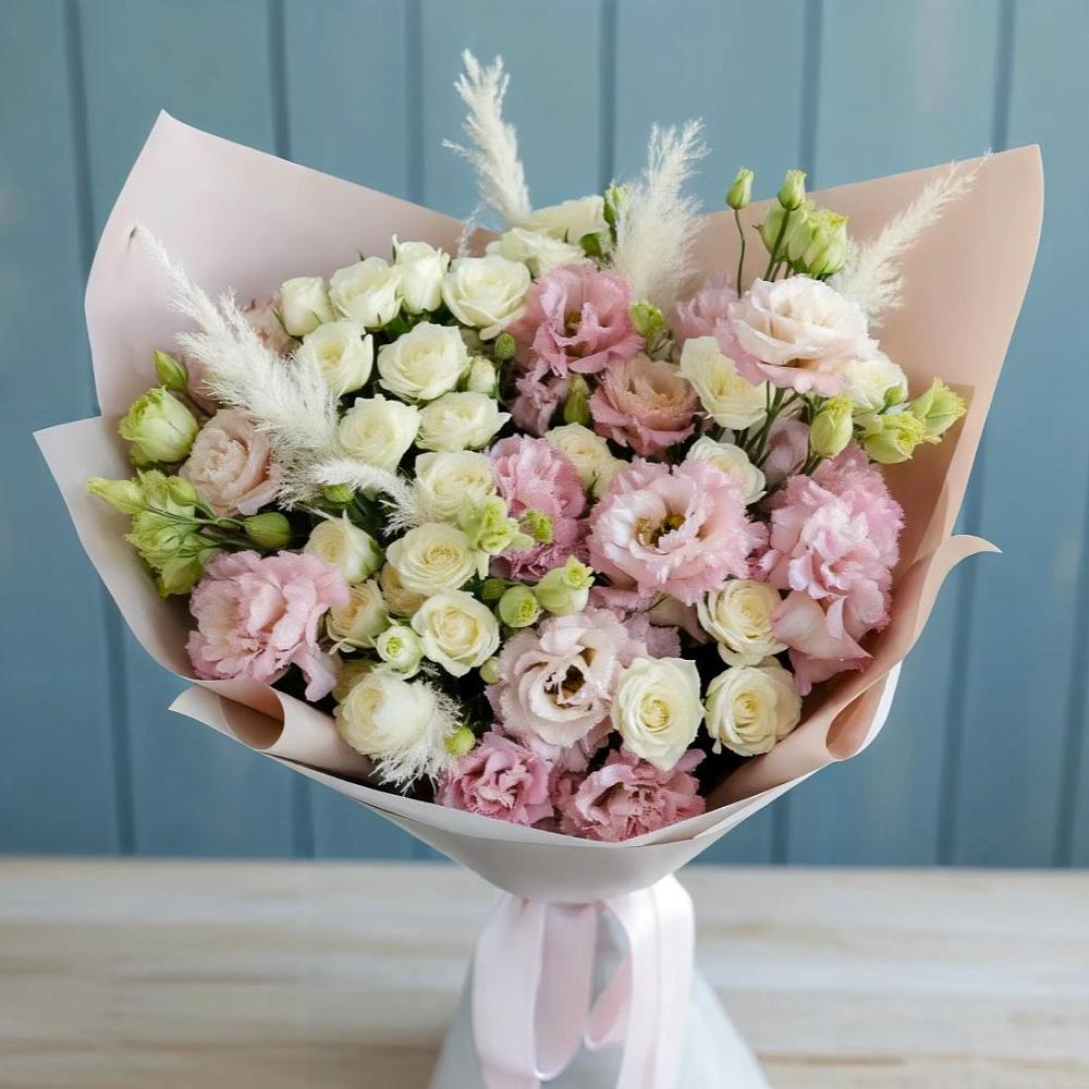 Букет цветов из: Альстромерии и Розы в Покровке Воронежской области