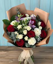 Букет цветов из:  Розы и Альстромерии #REPLACE_PRED# Покровке Воронежской области