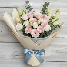 Букет цветов из:  Лизиантусы в Покровке Воронежской области