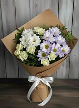 Букет цветов из:  Хризантемы и Розы #REPLACE_PRED# Покровке Воронежской области