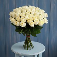 Букет 51 Белая роза Эдлесс Лав #REPLACE_PRED# Покровке Воронежской области