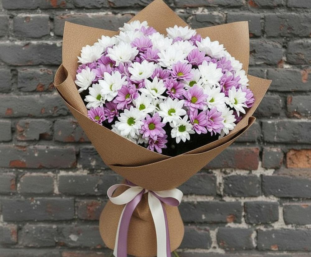 Букет цветов из: Хризантемы в Покровке Воронежской области