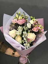 Букет цветов из:  Альстромерии, Розы и Лизиантусы #REPLACE_PRED# Покровке Воронежской области