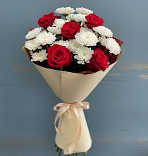 Букет цветов из:  Розы и Хризантемы #REPLACE_PRED# Покровке Воронежской области