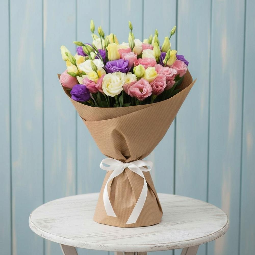 Букет цветов из: Лизиантусы в Покровке Воронежской области