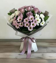Букет цветов из:  Хризантемы и Розы #REPLACE_PRED# Покровке Воронежской области