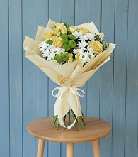 Букет цветов из:  Хризантемы и Розы в Покровке Воронежской области