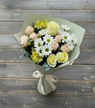 Букет цветов из:  Альстромерии, Розы и Хризантемы #REPLACE_PRED# Покровке Воронежской области