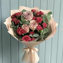 Букет цветов из:  Гвоздики и Розы в Покровке Воронежской области