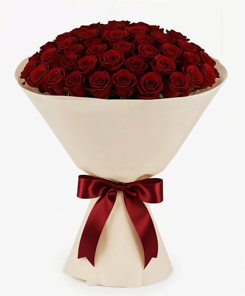 Букет 101 Бордовая роза Блэк Бакарра в Покровке Воронежской области