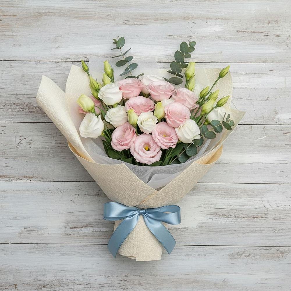 Букет цветов из: Лизиантусы в Покровке Воронежской области